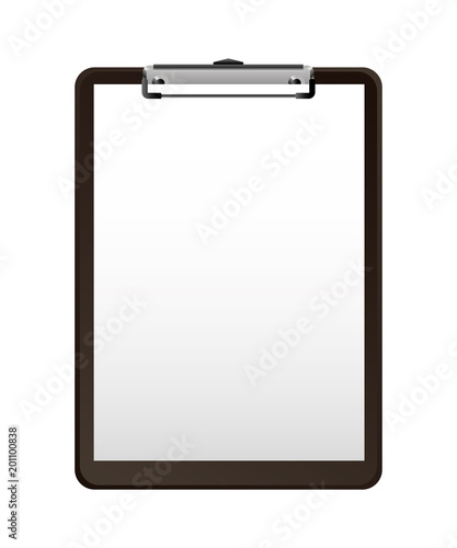 business clipboard supply empty image vector illustration