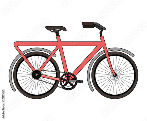 retro bycicle recreational sport transport vector illustration