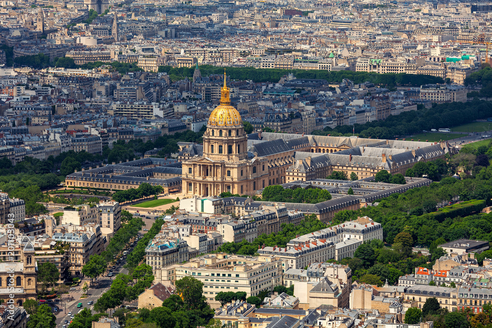 Les Invalides as seen from above.