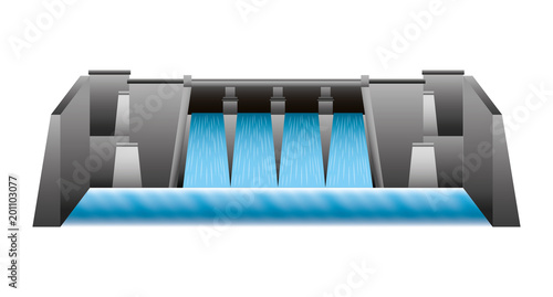hydroelectric dam isolated icon vector illustration design