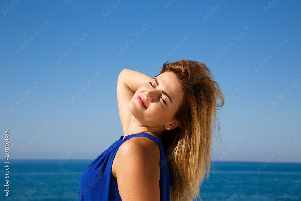 Woman in blue Woman in blue