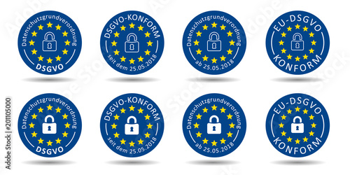 Reihe DSGVO Buttons