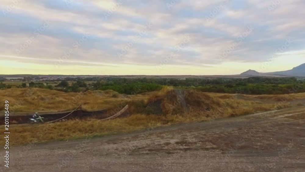 Extreme Freestyle Motocross Jumping on ramp aerial view 4k Extreme Freestyle Motocross Jumping on ramp aerial view 4k