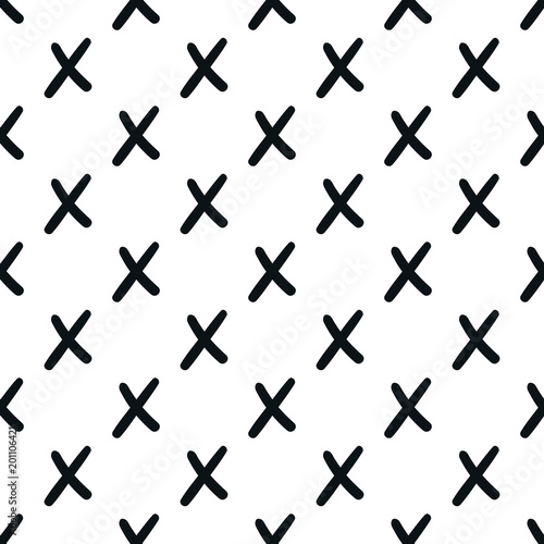Unique hand drawn seamless pattern with abstract shapes. Vector illustration in scandinavian style