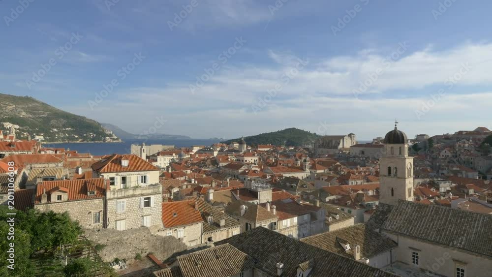 Pan right of buildings in Dubrovnik Pan right of buildings in Dubrovnik