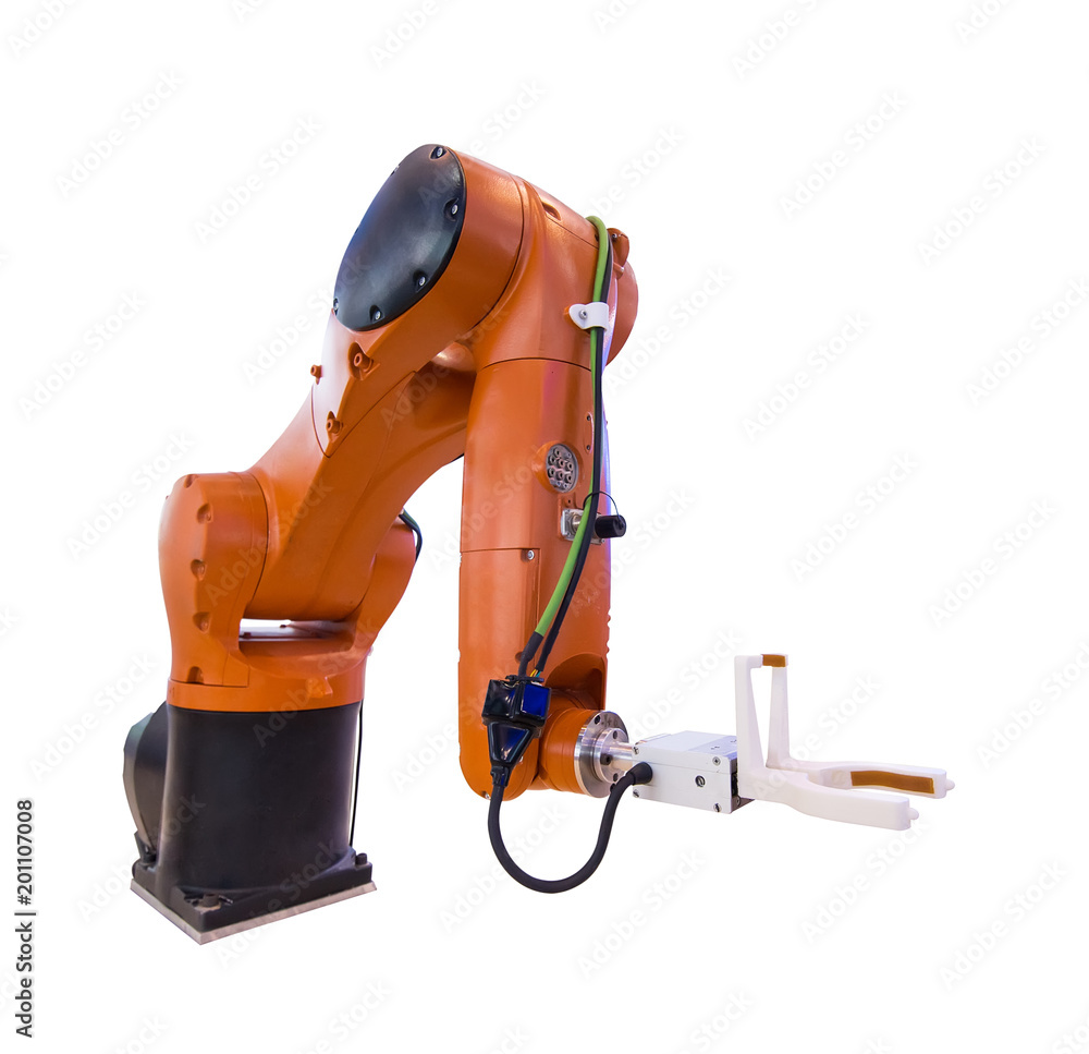 robot arm isolated on white background robot arm isolated on white background