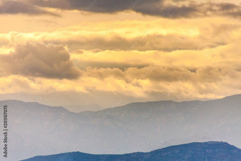 Fototapeta premium Sunset with clouds