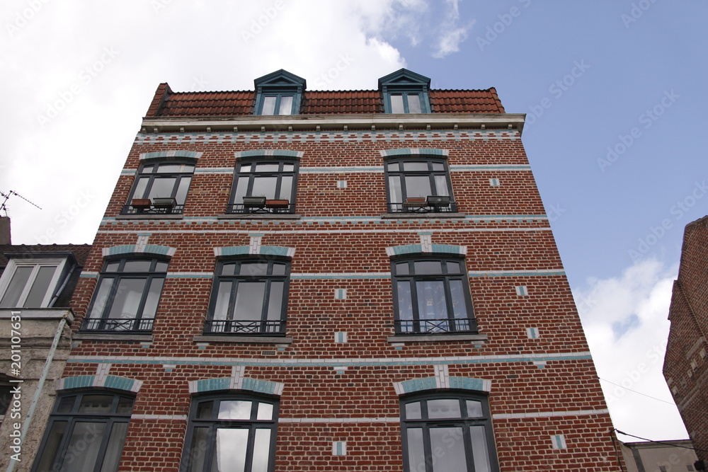Immeuble en briques à Lille, Nord Immeuble en briques à Lille, Nord