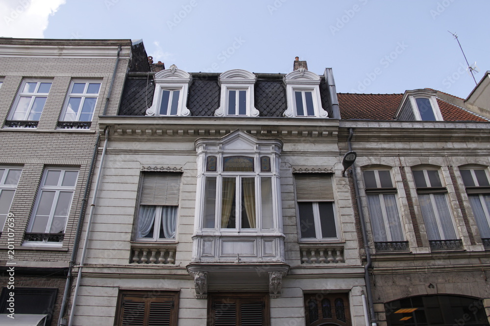 Façade d'immeuble à Lille, Nord	