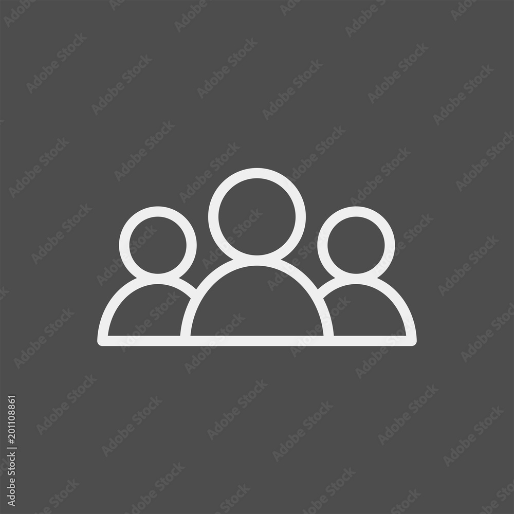 Group of people vector icon. Group flat vector icon Group of people vector icon. Group flat vector icon