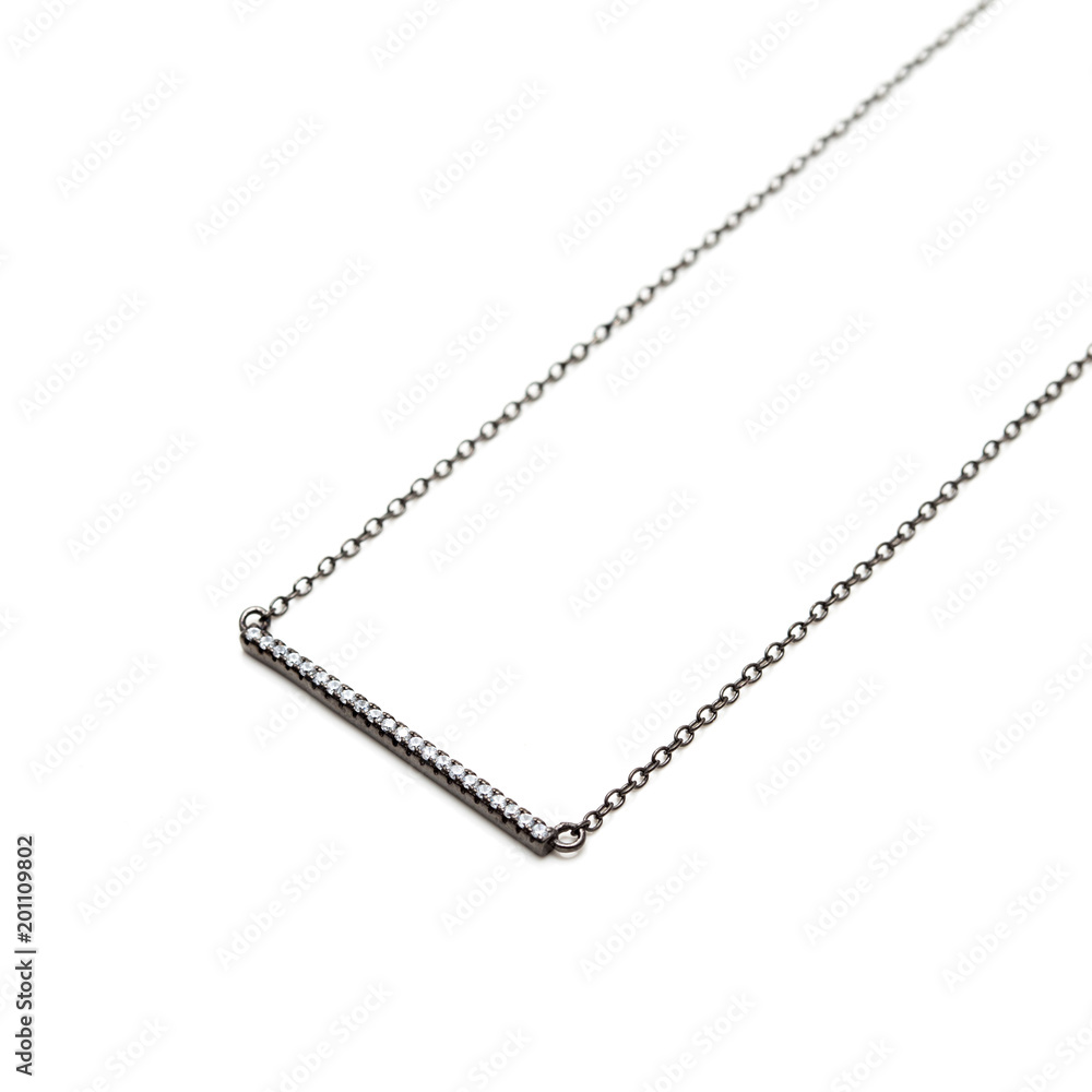 Long Gold Metal Bar Chain Necklace Long Gold Metal Bar Chain Necklace