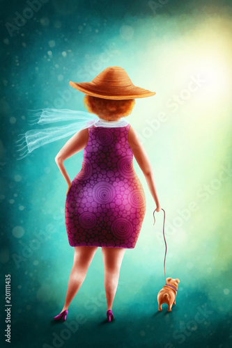 Ταπετσαρία Plump woman