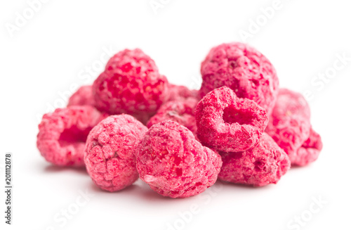 Freeze dried raspberries.