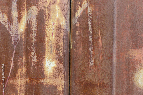 Texture of rusty metal sheet