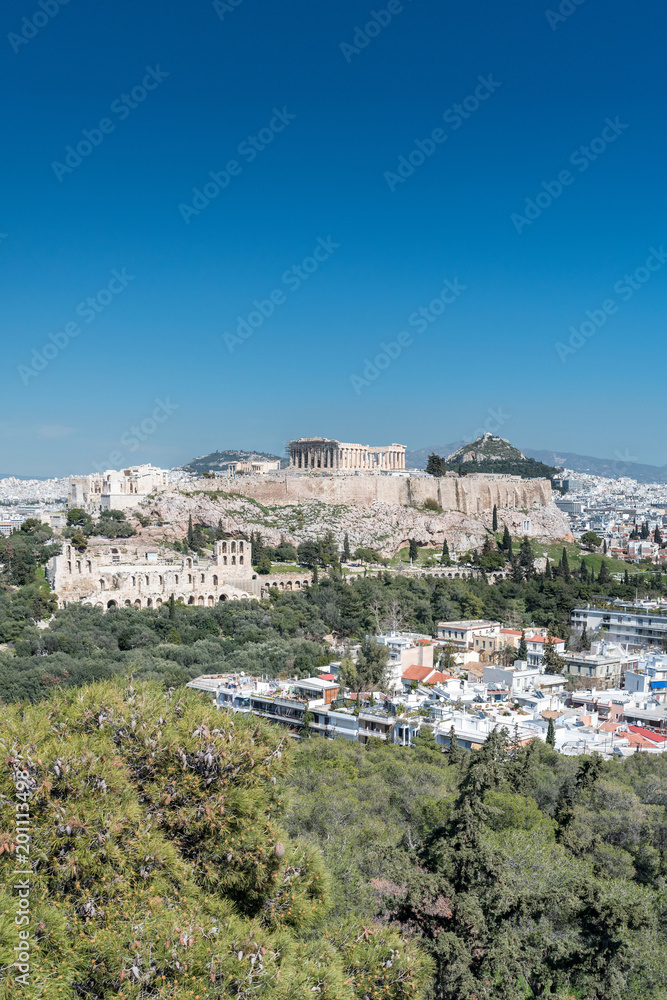 View of the Acropolis of Athens. Greece.