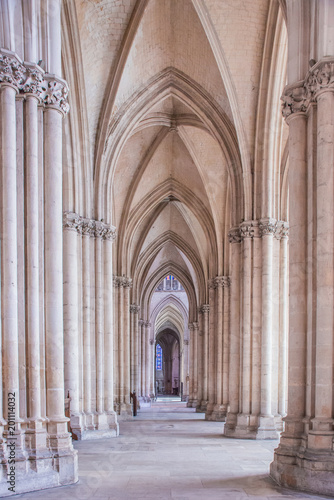 Archway in the gothic cathedral  France