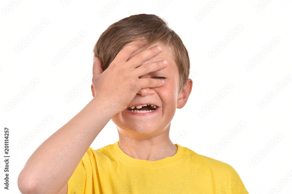 Вad mood.Emotional boy on a white background. Portrait of a teenager. Вad mood.Emotional boy on a white background. Portrait of a teenager.