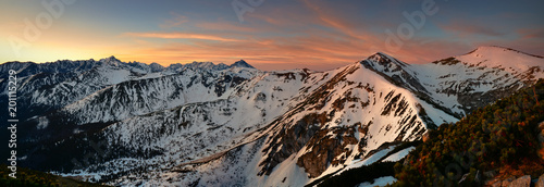 Panoramic view from Giewont peak to Kopa Kondracka peak. © aboutfoto