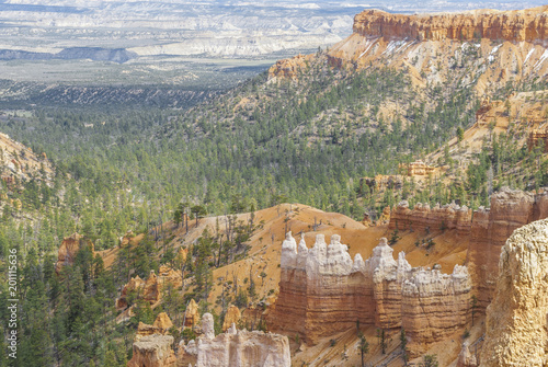 Aerial view of Bryce Canyon from Farview Point. photo