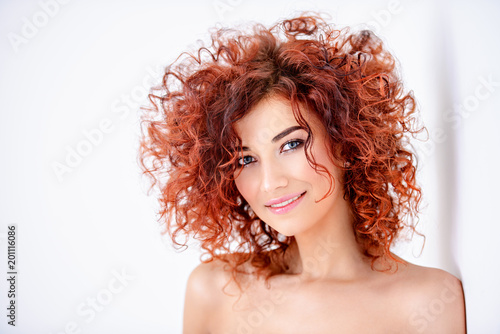 redhead curly girl