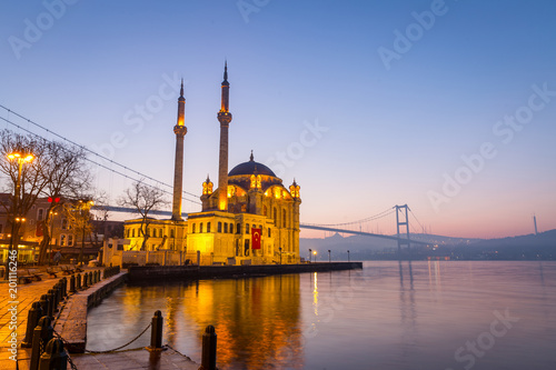 Buyuk Mecidiye Mosque in Ortakoy District, Istanbul, Turkey © EvrenKalinbacak