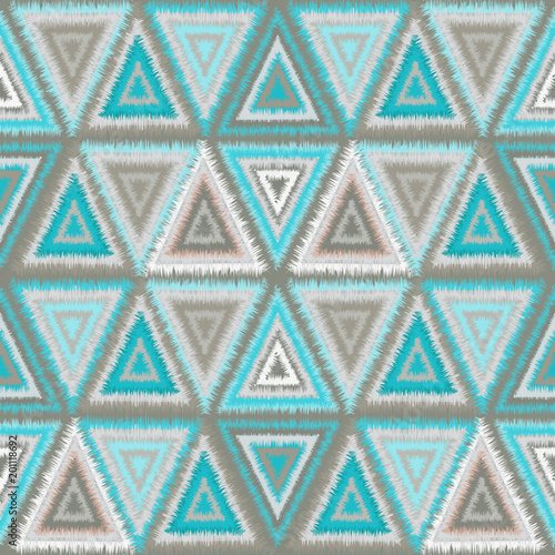 seamless pattern tribal triangles