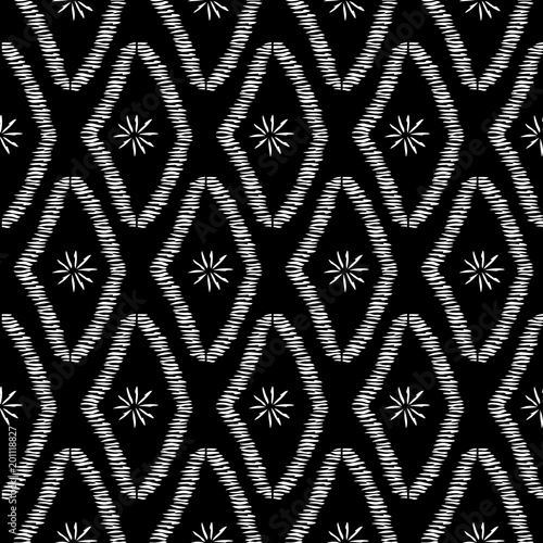 seamless pattern tribal rhombus