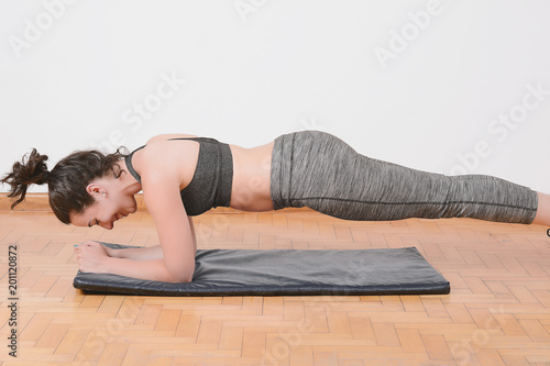 Close up view of woman doing exercise
