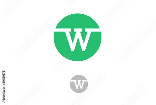 W letter on circle isolated on white background. Free Download W letter on circle isolated on white background. - GFXLoad