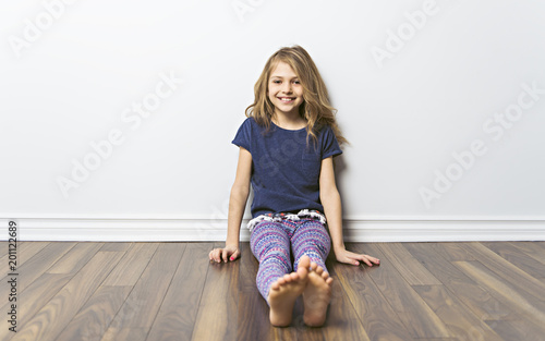 portrait of girl isolated on white