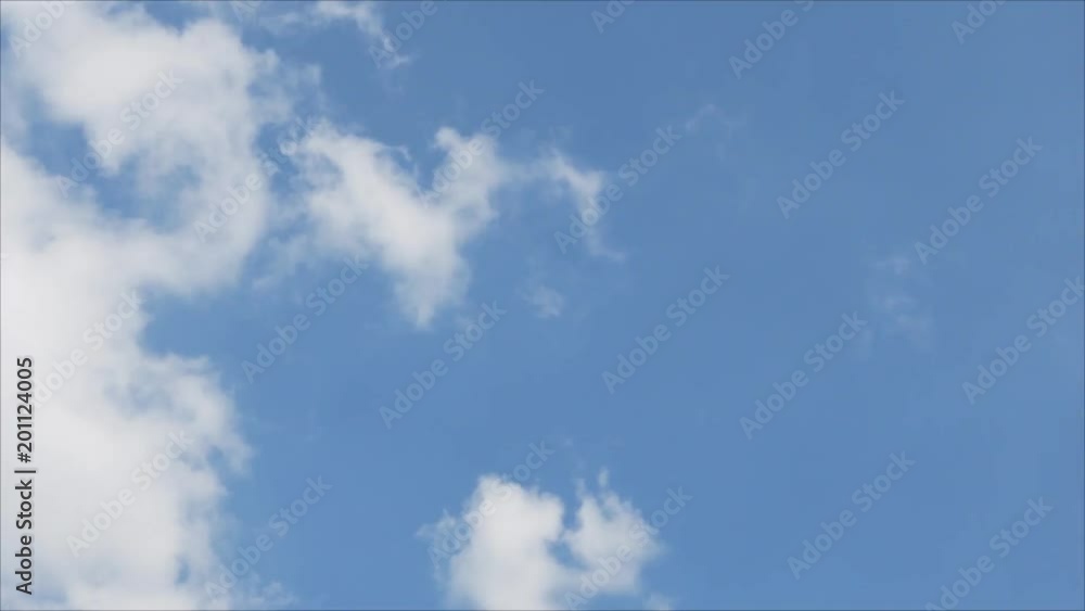 Time Lapse: Blue Cloudy Sky With Fast Moving White Clouds Time Lapse: Blue Cloudy Sky With Fast Moving White Clouds
