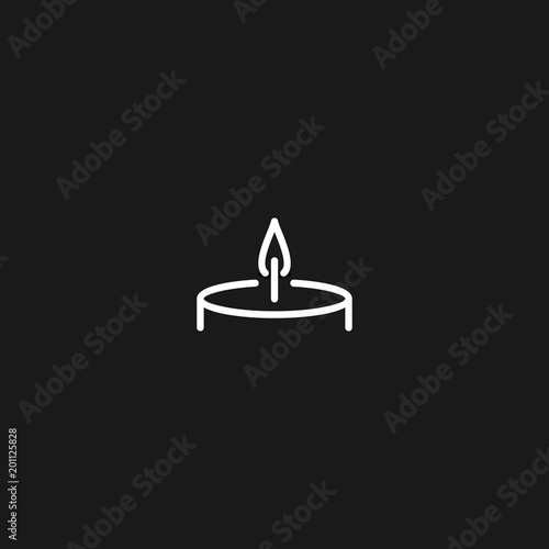 Candle logo icon template