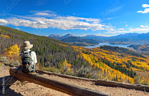 Photography Hiker on Ptarmigan Peak, Summit County, Colorado