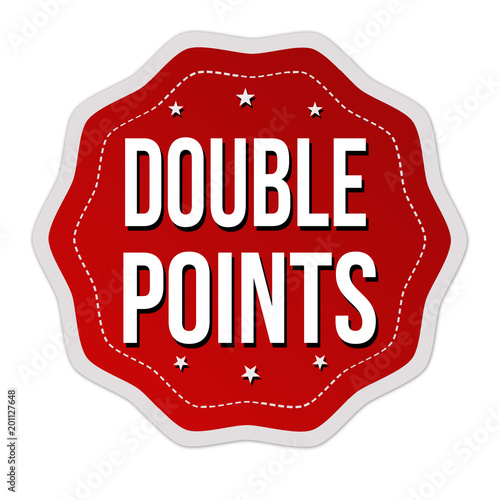 Double points label or sticker