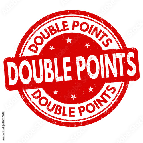 Double points grunge rubber stamp