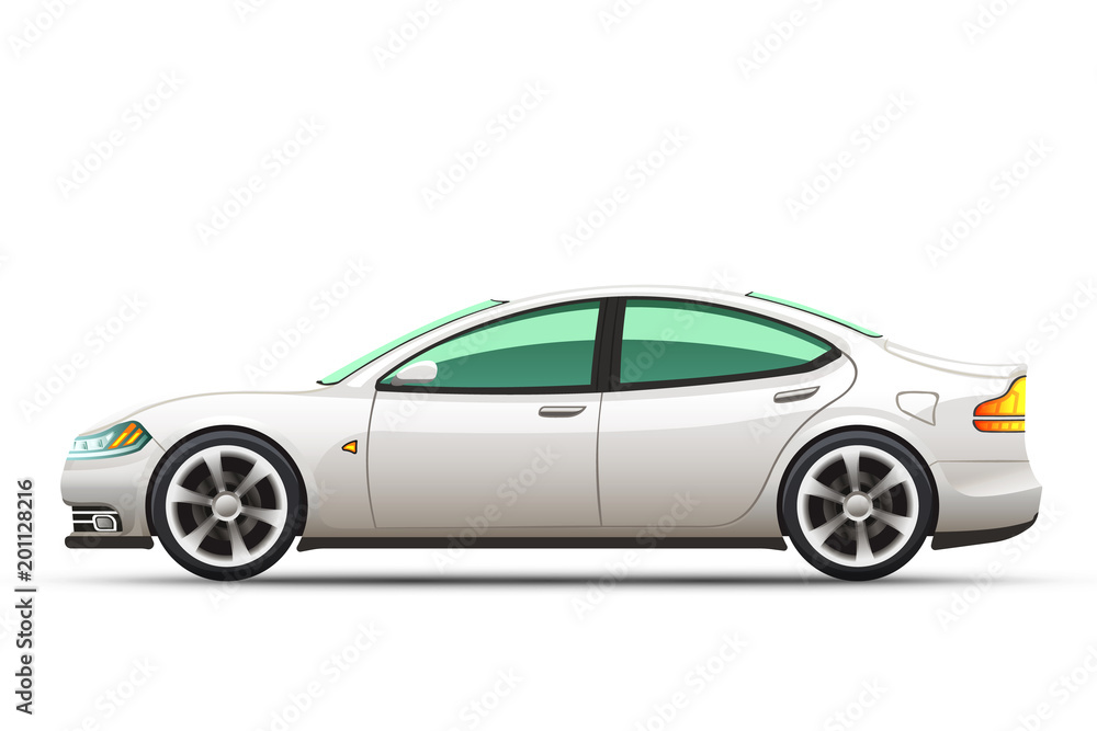 Realistic vector illustration of a car. Realistic vector illustration of a car.