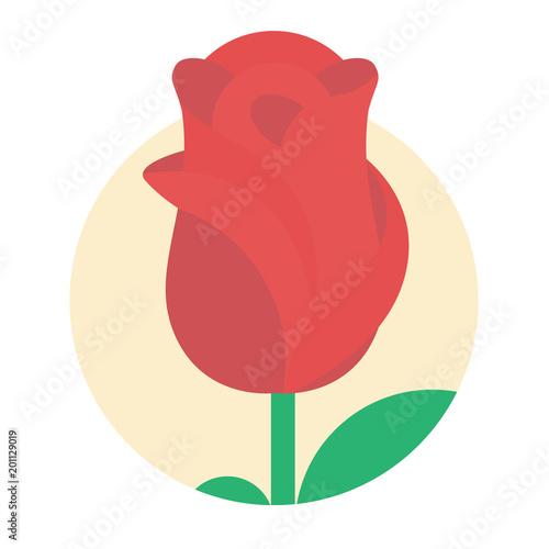 Flat logo rose