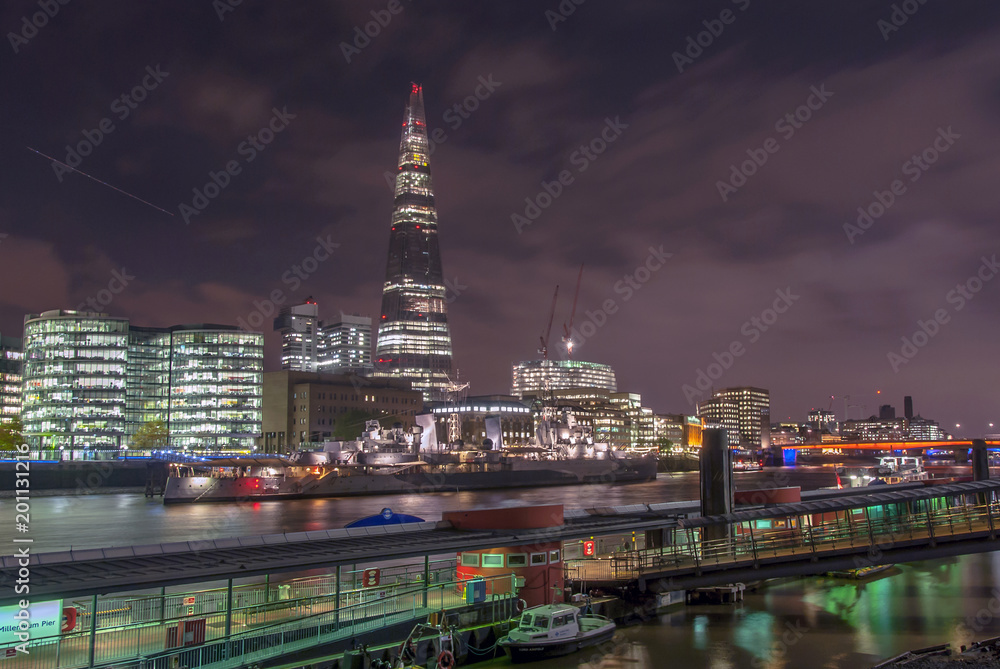 Fototapeta premium London, UK, 31 October 2012: Tower Bridge Buildings