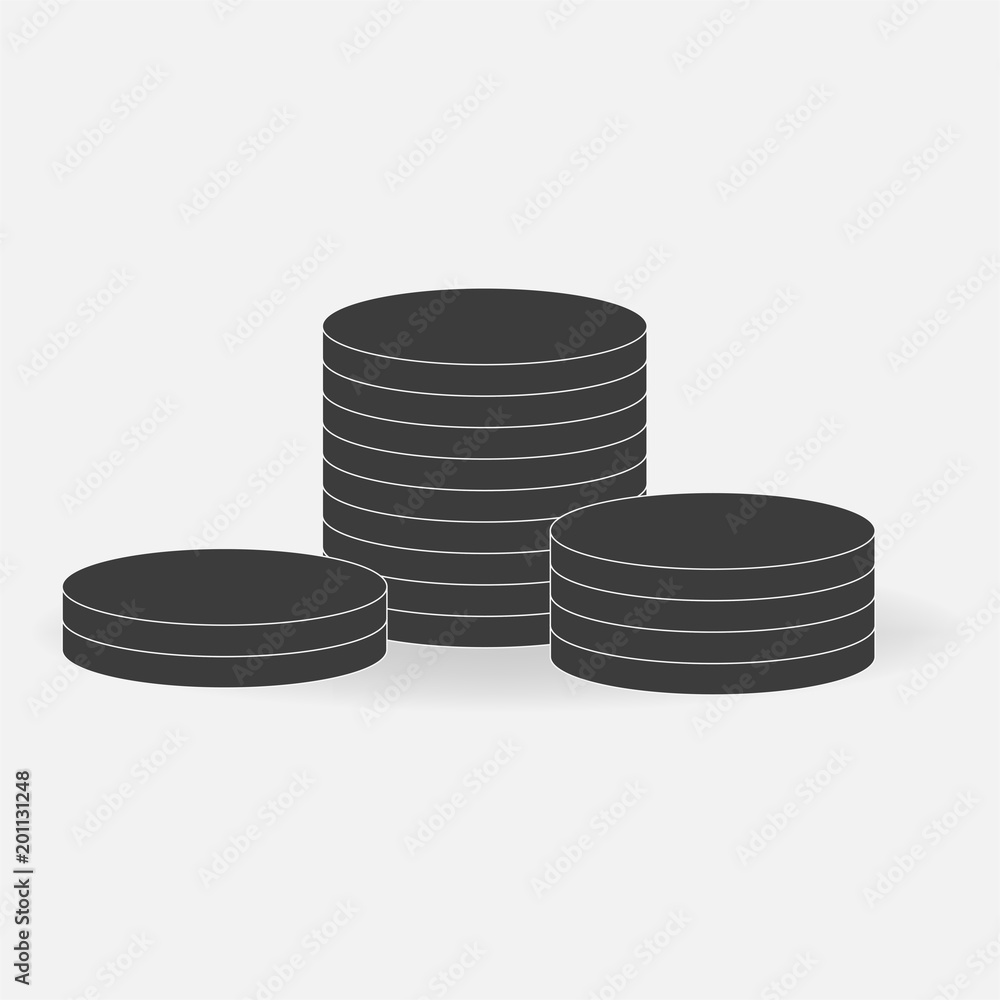 Vector Icon a lot of money. Illustration of a pile of money Vector Icon a lot of money. Illustration of a pile of money