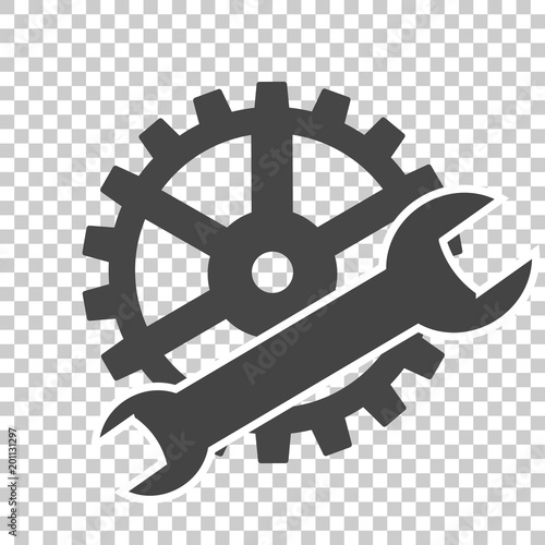 Vector Service tools icon on transparent background