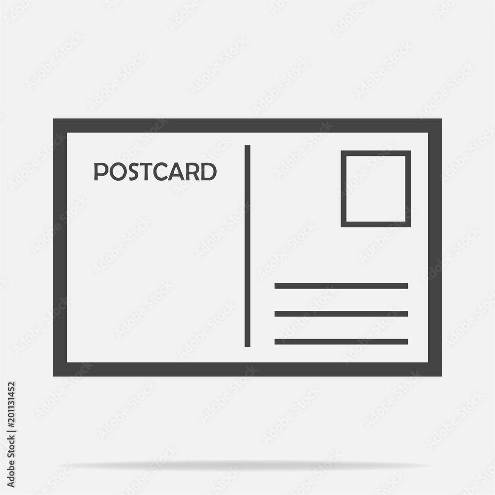 Vector icon postcard. Vector icon postcard.