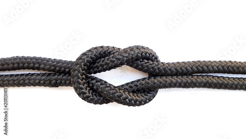 Photography Square knot on white background