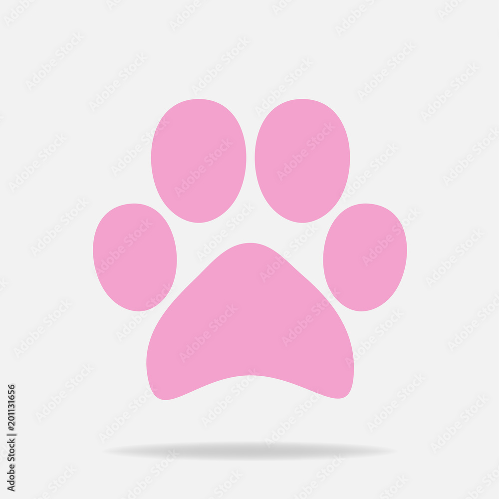 Vector icon animal paw imprint. Paw illustration. Animal and Pet Icon