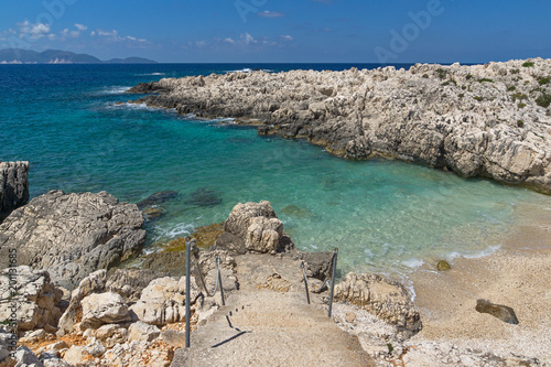 Panorama of Alaties Beach, Kefalonia, Ionian islands, Greece photo