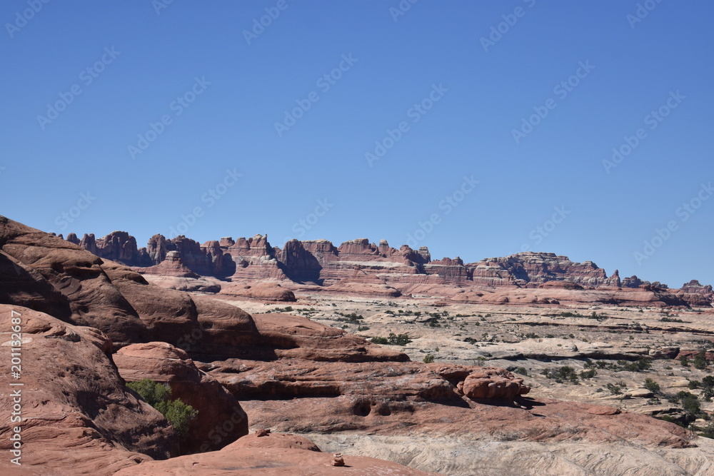Fototapeta premium Geologic and natural features of Canyonlands National Park in the deserts of Utah