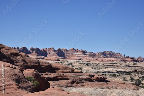 Geologic and natural features of Canyonlands National Park in the deserts of Utah