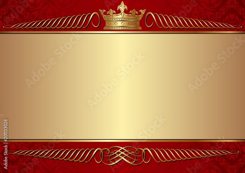 vintage background with crown