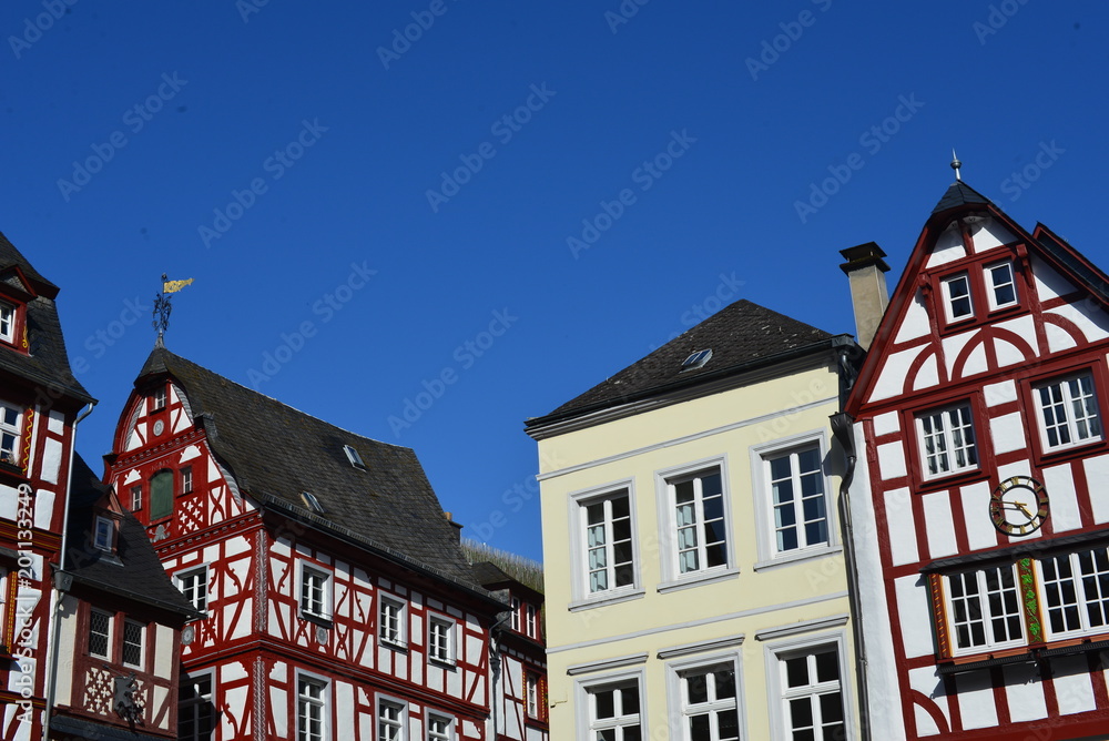Historischer Marktplatz in Bernkastel Kues Rheinland-Pfalz 
