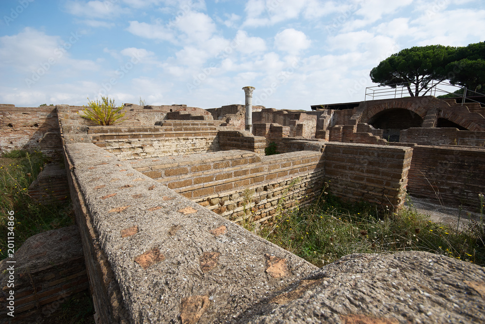 Fototapeta premium The ruins of Ostia Antica, Italy.