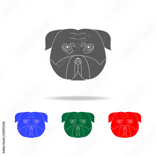 Pitbull face icon. Elements of dogs multi colored icons. Premium quality graphic design icon. Simple icon for websites, web design; mobile app, info graphics